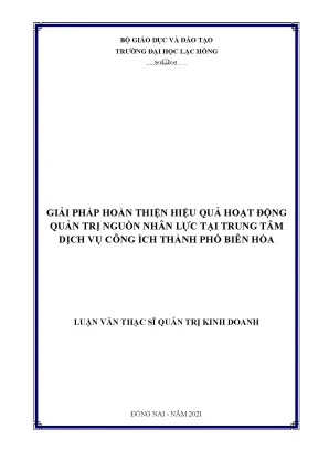 Giải Pháp Nâng Cao Hiệu Quả Quản Trị Nguồn Nhân Lực Tại