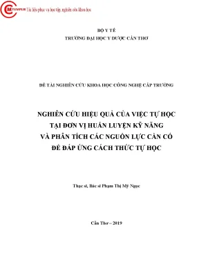 Nghiên Cứu Hiệu Quả Tự Học Tại Đơn Vị Huấn Luyện Kỹ Năng