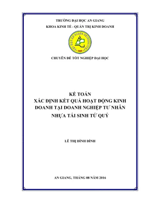 Kế Toán Xác Định Kết Quả Kinh Doanh Tại Doanh Nghiệp Tư