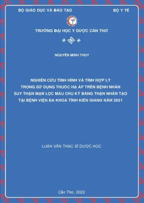 Nghiên Cứu Tình Hình Sử Dụng Thuốc Hạ Áp Cho Bệnh Nhân