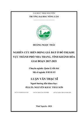 Nghiên Cứu Biến Động Giá Đất Tại Nha Trang Giai Đoạn