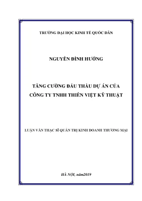 Tăng Cường Đấu Thầu Dự Án Tại Công Ty TNHH Thiên Việt Kỹ