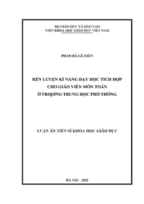 Rèn Luyện Kỹ Năng Dạy Học Tích Hợp Cho Giáo Viên Toán Ở