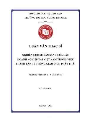 Sự Sẵn Sàng Của Doanh Nghiệp Việt Nam Trong Hệ Thống