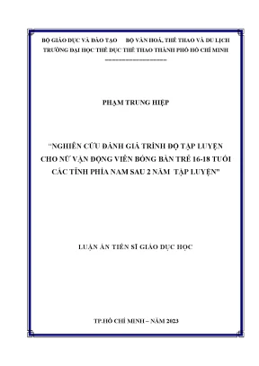 Đánh Giá Trình Độ Tập Luyện Nữ Vận Động Viên Bóng Bàn 