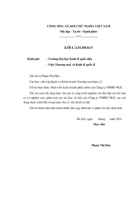 Phát Triển Kinh Doanh Phần Mềm Tại Công Ty TNHH VKX: