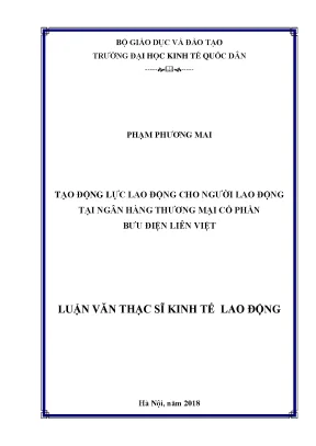 Tạo Động Lực Cho Người Lao Động Tại Ngân Hàng: Nghiên 