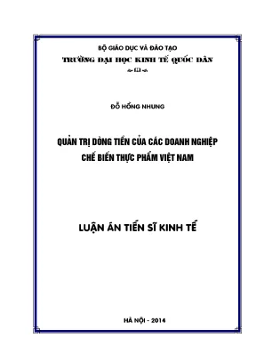 Quản Trị Dòng Tiền Doanh Nghiệp Chế Biến Thực Phẩm Việt Nam