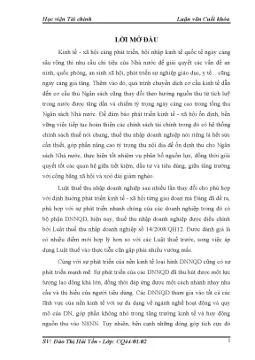 Quản lý thu thuế TNDN đối với DNNQD tại Cẩm Phả: Thực 