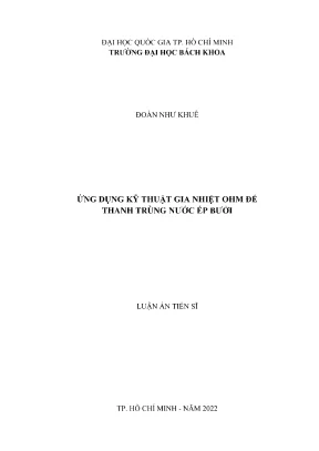 Nghiên Cứu Ứng Dụng Kỹ Thuật Gia Nhiệt Ohm Trong Thanh