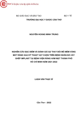 Nghiên Cứu Sự Thay Đổi Mô Mềm Vùng Mất Răng Sau Kỹ Thuật