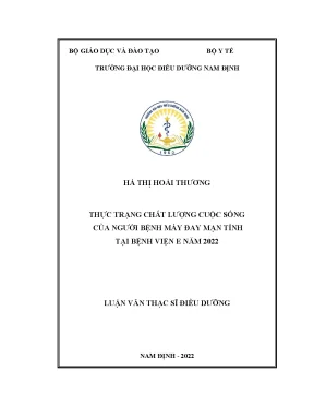 Chất Lượng Cuộc Sống Của Người Bệnh Mày Đay Mạn Tính Tại