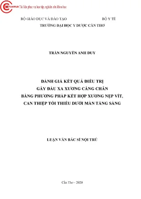 Đánh Giá Kết Quả Điều Trị Gãy Đầu Xa Xương Cẳng Chân
