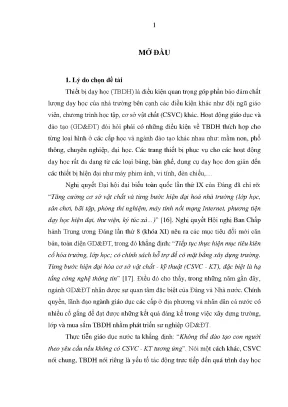 Quản lý thiết bị dạy học tại các trường trung học cơ sở