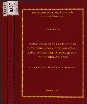 Tăng Cường Quản Lý Ủy Ban Chứng Khoán Nhà Nước Tại Sở