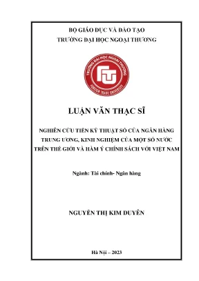 Nghiên Cứu Tiền Kỹ Thuật Số Ngân Hàng Trung Ương: Kinh