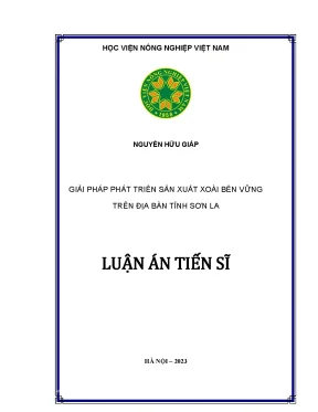 Giải pháp phát triển sản xuất xoài bền vững tại Sơn La