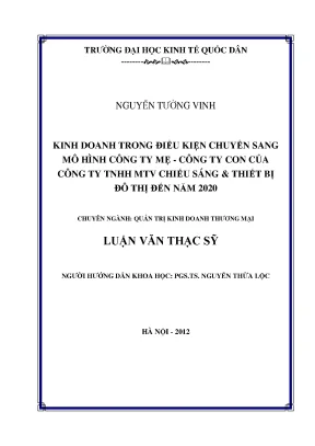 Phát Triển Kinh Doanh Trong Mô Hình Công Ty Mẹ - Công Ty
