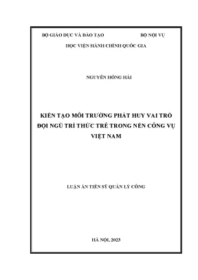 Vai Trò Đội Ngũ Trí Thức Trẻ Trong Nền Công Vụ Việt Nam
