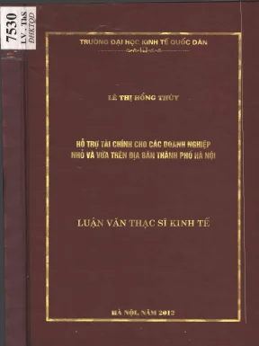 Chính Sách Hỗ Trợ Tài Chính Cho Doanh Nghiệp Nhỏ và Vừa 