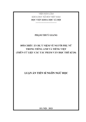 Nghiên Cứu Ẩn Dụ Ý Niệm Về Người Phụ Nữ Trong Tiếng Anh