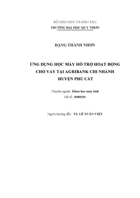 Ứng Dụng Học Máy Trong Hoạt Động Cho Vay Tại Agribank
