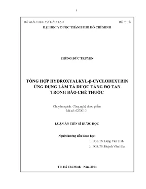Tổng hợp hydroxyalkyl β-cyclodextrin: Tăng độ tan trong