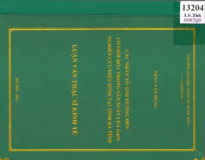 Các Nhân Tố Ảnh Hưởng Đến Cơ Giới Hóa Trong Sản Xuất Lúa