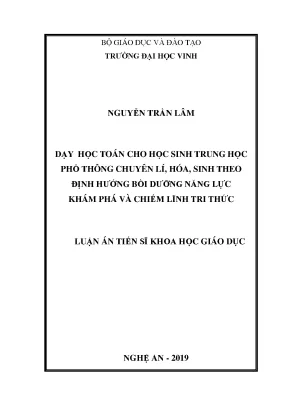 Nâng cao năng lực khám phá và chiếm lĩnh tri thức trong