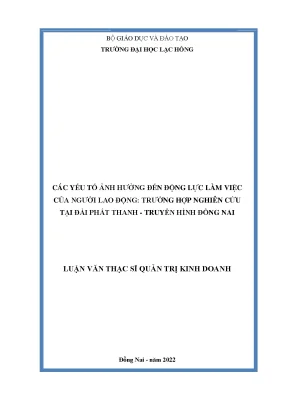 Các Yếu Tố Ảnh Hưởng Đến Động Lực Làm Việc Tại Đài Phát