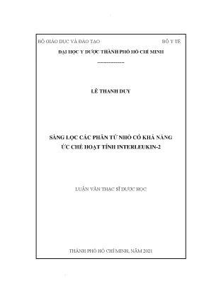 Sàng Lọc Phân Tử Nhỏ Ức Chế Hoạt Tính Interleukin-2