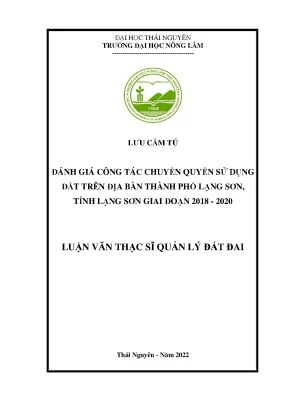 Đánh Giá Chuyển Quyền Sử Dụng Đất Tại Lạng Sơn Giai Đoạn
