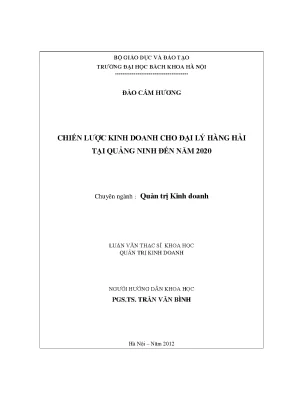 Chiến Lược Kinh Doanh Đến Năm 2020 Cho Đại Lý Hàng Hải