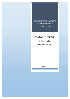 Hướng Dẫn Thực Hành Năng Lượng Tái Tạo: Đo Đạc và Thiết 