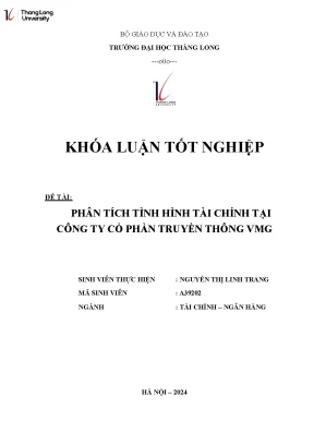 Phân Tích Tình Hình Tài Chính Tại Công Ty Cổ Phần Truyền