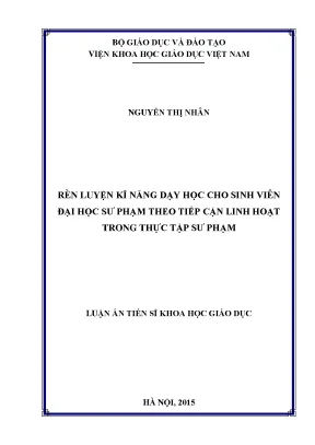 Rèn Luyện Kỹ Năng Dạy Học Linh Hoạt Cho Sinh Viên Đại 