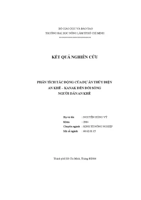Tác Động Của Dự Án Thủy Điện An Khê – Kanak Đến Đời Sống