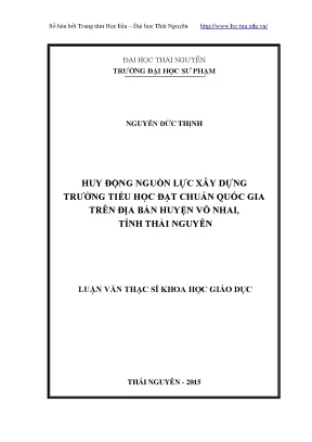 Huy động nguồn lực xây dựng trường tiểu học đạt chuẩn