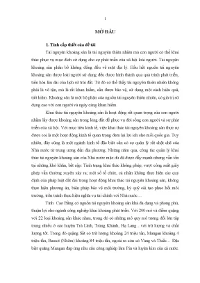 Quản lý tài nguyên khoáng sản tại tỉnh Cao Bằng: Thực 