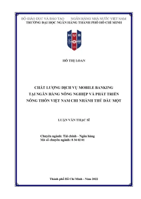 Nâng cao chất lượng dịch vụ Mobile Banking tại Agribank