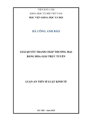 Giải Quyết Tranh Chấp Thương Mại Bằng Hòa Giải Trực
