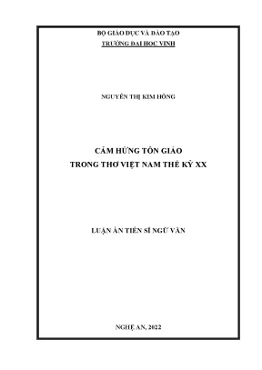 Cảm Hứng Tôn Giáo Trong Thơ Việt Nam Thế Kỷ XX: Nghiên