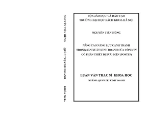 Nâng Cao Năng Lực Cạnh Tranh Trong Quản Trị Kinh Doanh