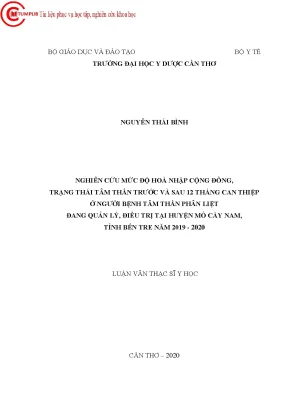Nghiên Cứu Ứng Dụng Can Thiệp Cộng Đồng Trong Điều Trị 