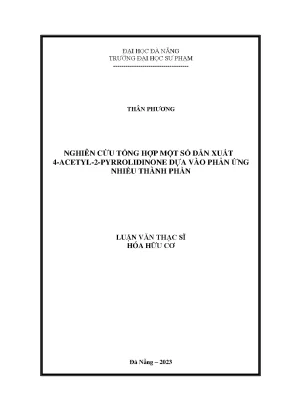 Nghiên Cứu Tổng Hợp Dẫn Xuất 4-Acetyl-2-Pyrrolidinone
