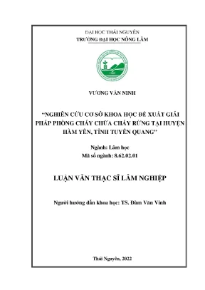 Giải Pháp Phòng Cháy Chữa Cháy Rừng Tại Huyện Hàm Yên,