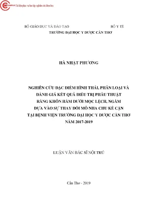 Nghiên Cứu Kết Quả Phẫu Thuật Răng Khôn Hàm Dưới Mọc