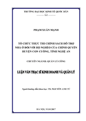 Chính Sách Hỗ Trợ Nhà Ở Đối Với Hộ Nghèo Tại Huyện Con