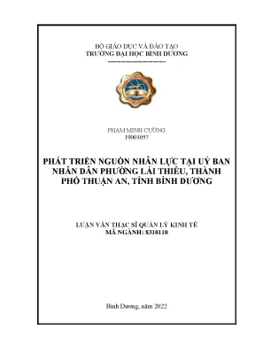 Phát Triển Nguồn Nhân Lực Tại UBND Phường Lái Thiêu,