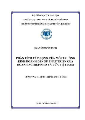 Tác động của môi trường kinh doanh đến sự phát triển
